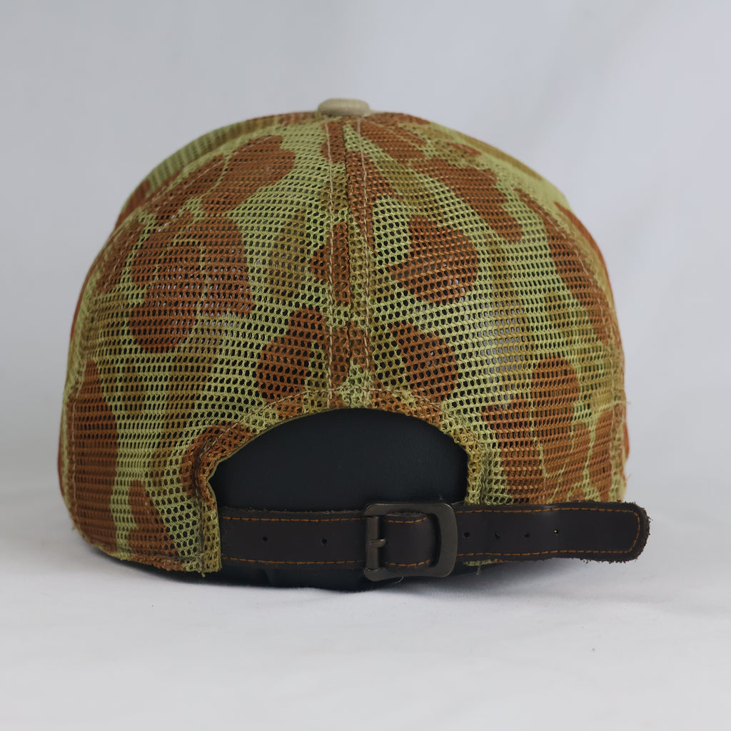 Thrifted Intercrew California Raw Edge Patch Camo Trucker Hat (Size 57–59 cm) |10831