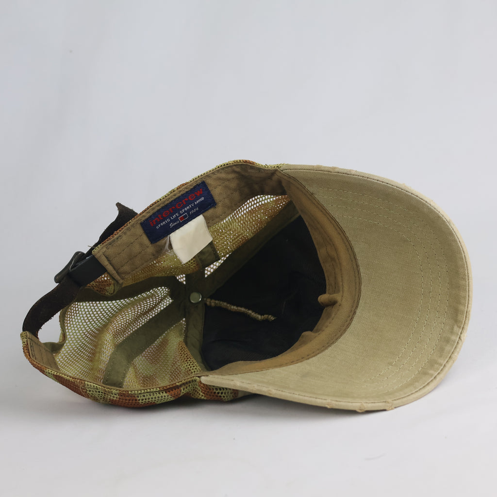 Thrifted Intercrew California Raw Edge Patch Camo Trucker Hat (Size 57–59 cm) |10831