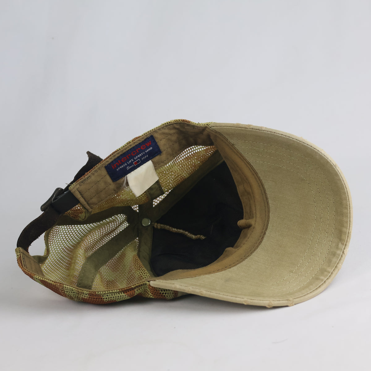 Thrifted Intercrew California Raw Edge Patch Camo Trucker Hat (Size 57–59 cm) |10831