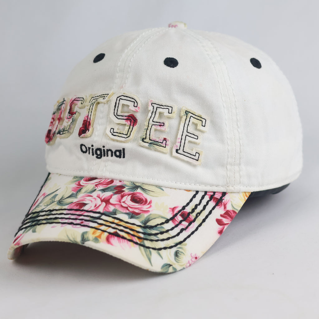Thrifted Robin Ruth Germany Ostsee Floral Appliqué Cap (Size 57–59 cm) | 10833