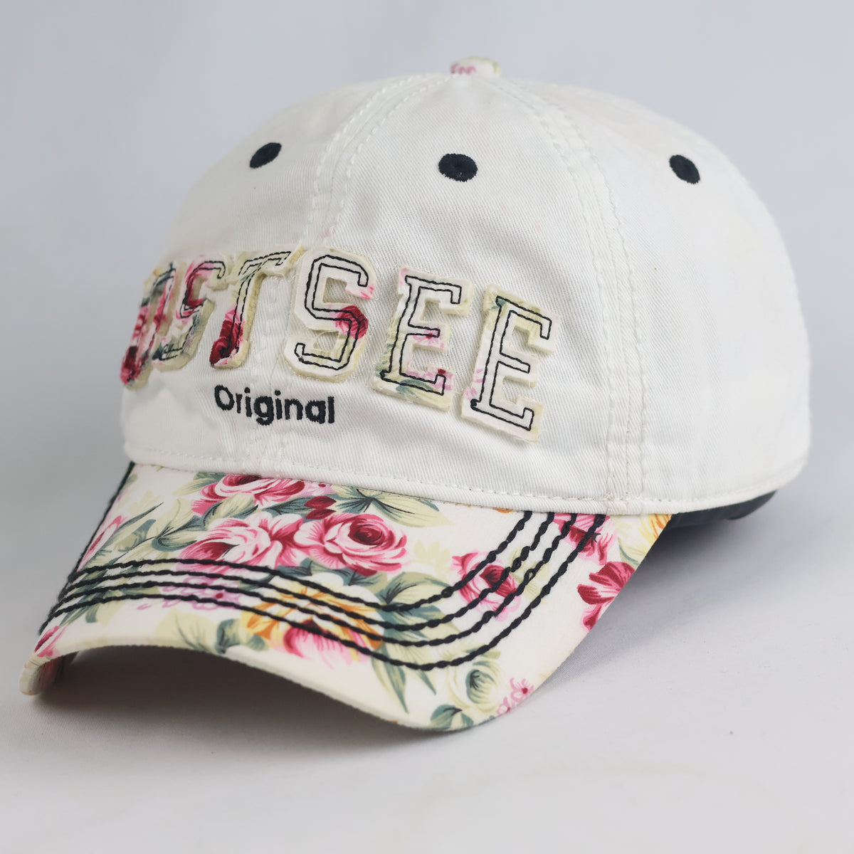 Thrifted Robin Ruth Germany Ostsee Floral Appliqué Cap (Size 57–59 cm) | 10833