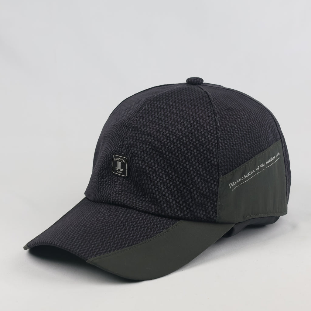 Lancetti Milano Tech Mesh Cap - Charcoal Dark Green Outdoor Sport Hat