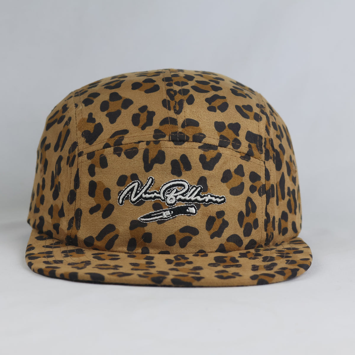 Thrifted Vintage Leopard Spot Suede-Touch 5-Panel Strapback Cap (Size 57–58 cm) | 10832
