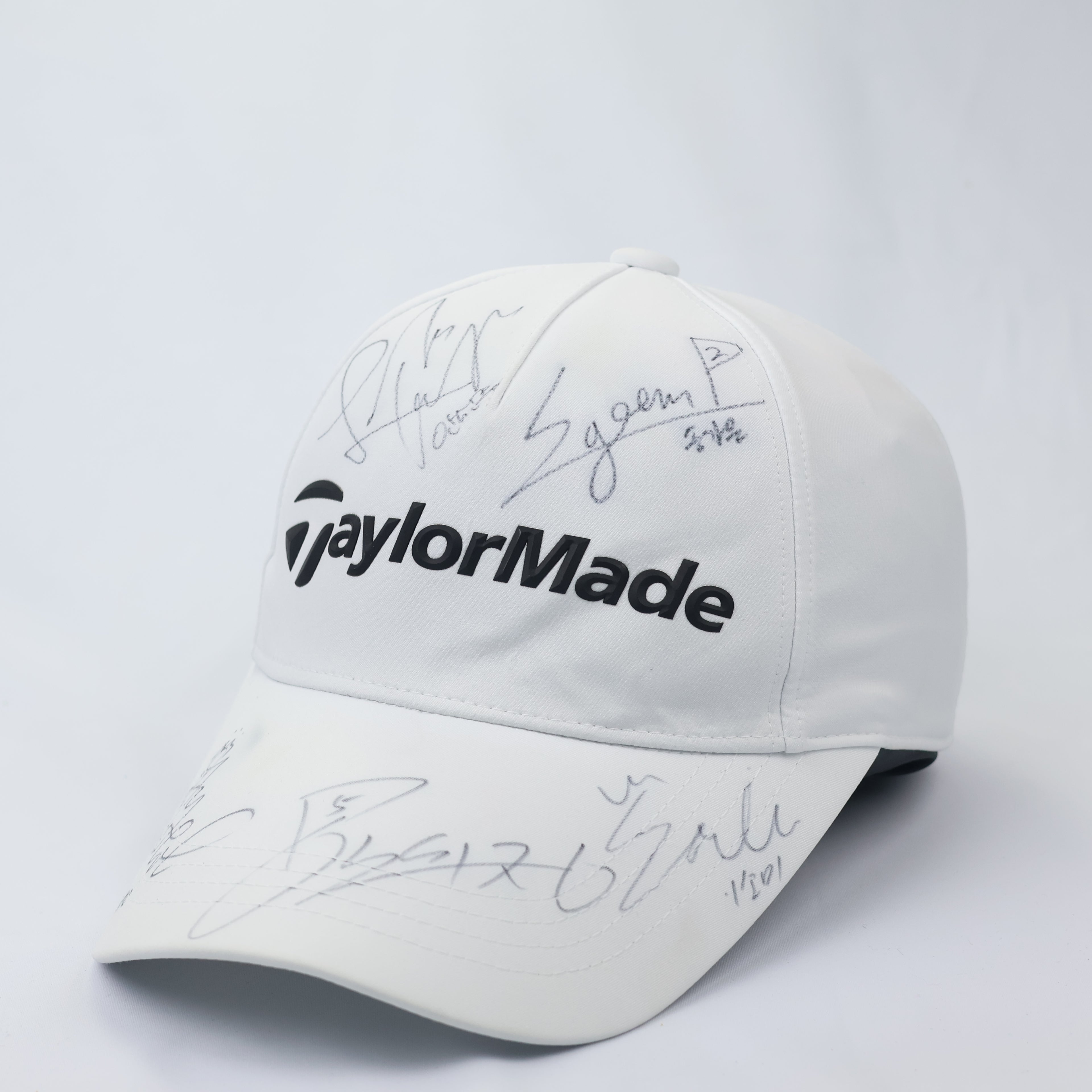 TaylorMade Signed Performance Golf Thrifted Cap - White Athlete Autographed