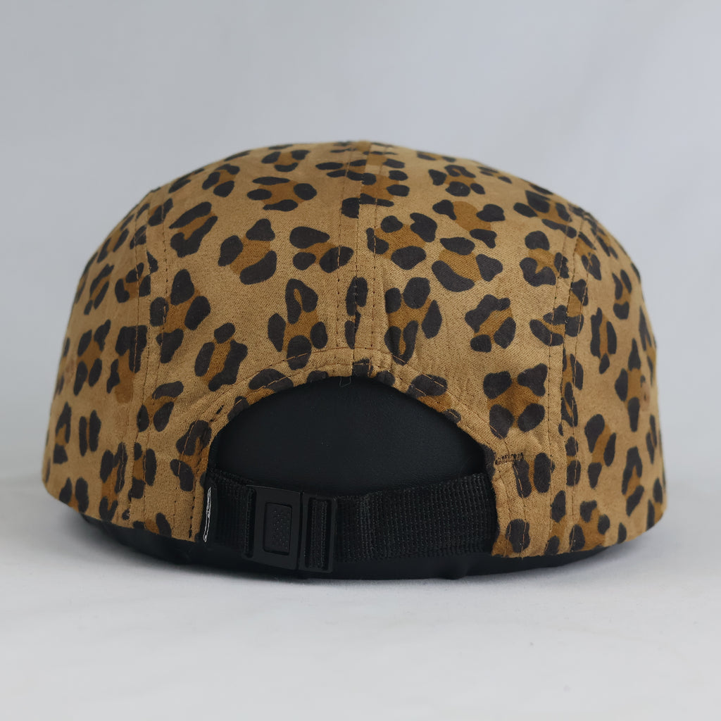 Thrifted Vintage Leopard Spot Suede-Touch 5-Panel Strapback Cap (Size 57–58 cm) | 10832