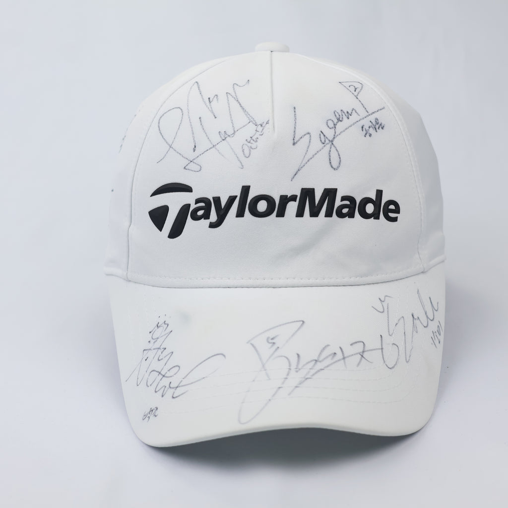 TaylorMade Signed Performance Golf Thrifted Cap - White Athlete Autographed