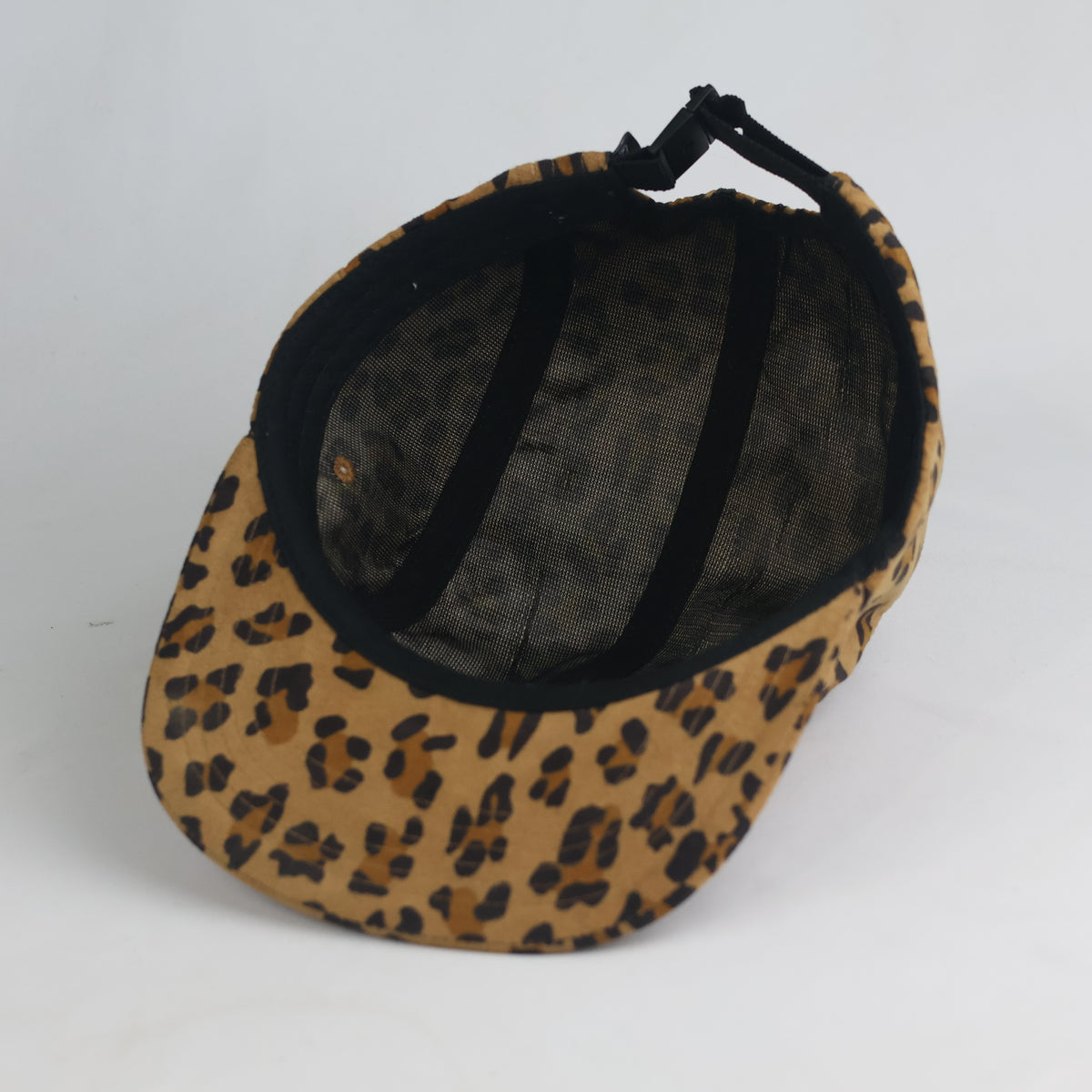 Thrifted Vintage Leopard Spot Suede-Touch 5-Panel Strapback Cap (Size 57–58 cm) | 10832