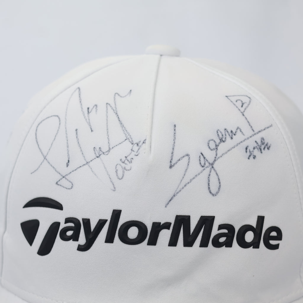 TaylorMade Signed Performance Golf Thrifted Cap - White Athlete Autographed