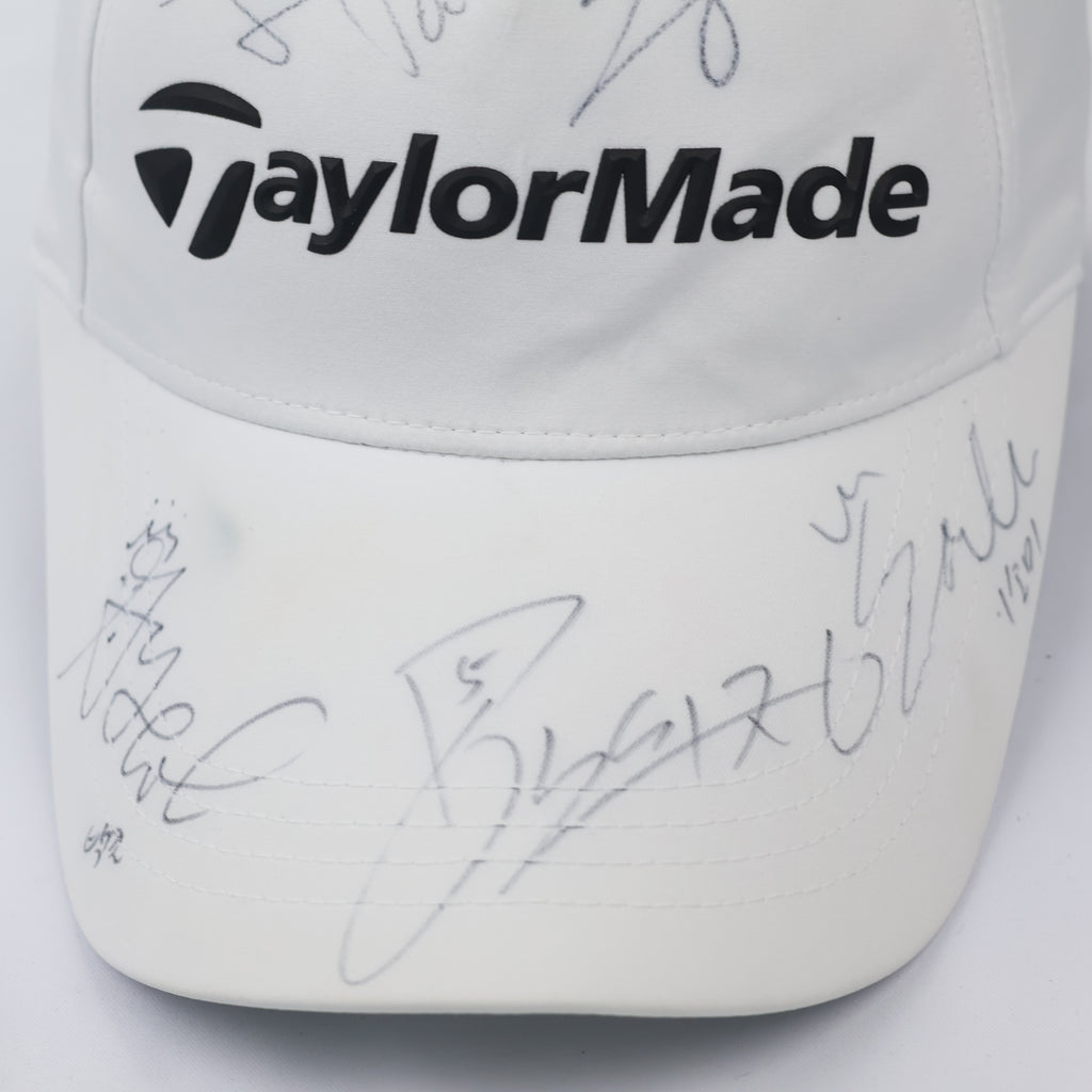 TaylorMade Signed Performance Golf Thrifted Cap - White Athlete Autographed