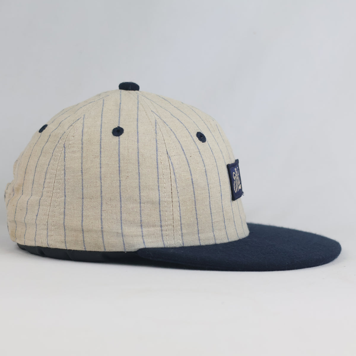 Thrifted Official Skate Jose Rojo Pinstripe Wool Visor Snapback Hat (Size 55–56 cm)  | 10853