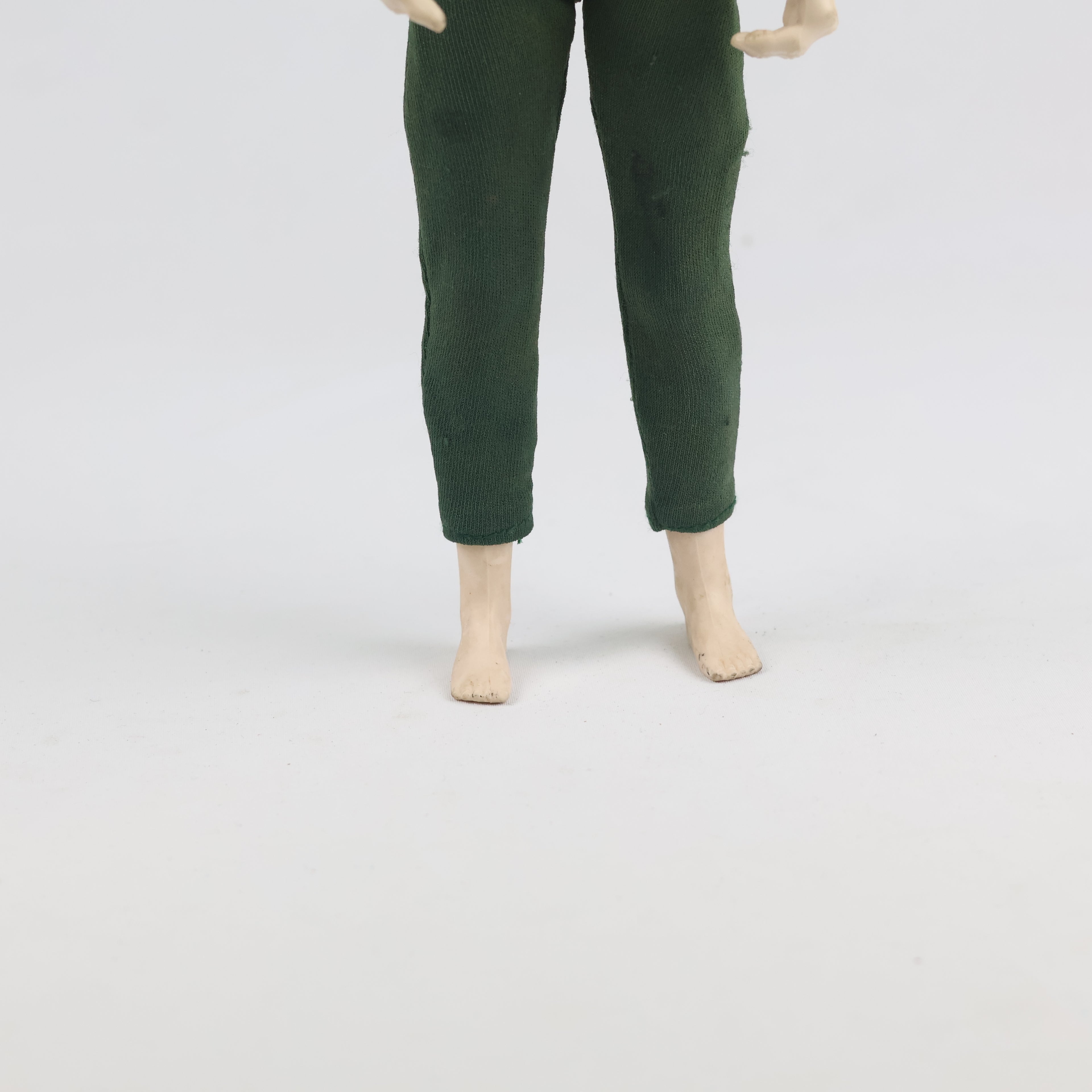 Vintage 1997 Hasbro Action Man Professor Dr. Gangrene 12-inch figure. - Thrifted Green Hair & Fabric Jumpsuit