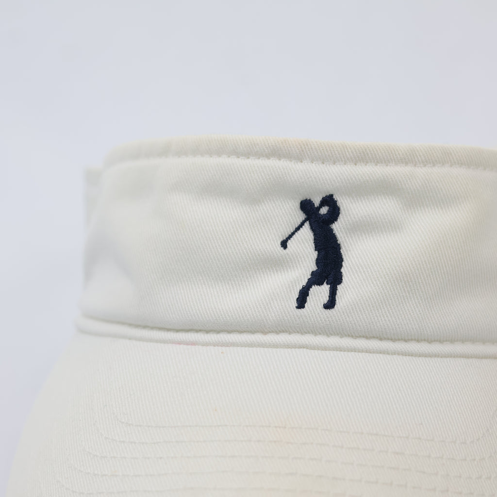 Bobby Jones Collection Embroidered Golf Visor - Off-White
