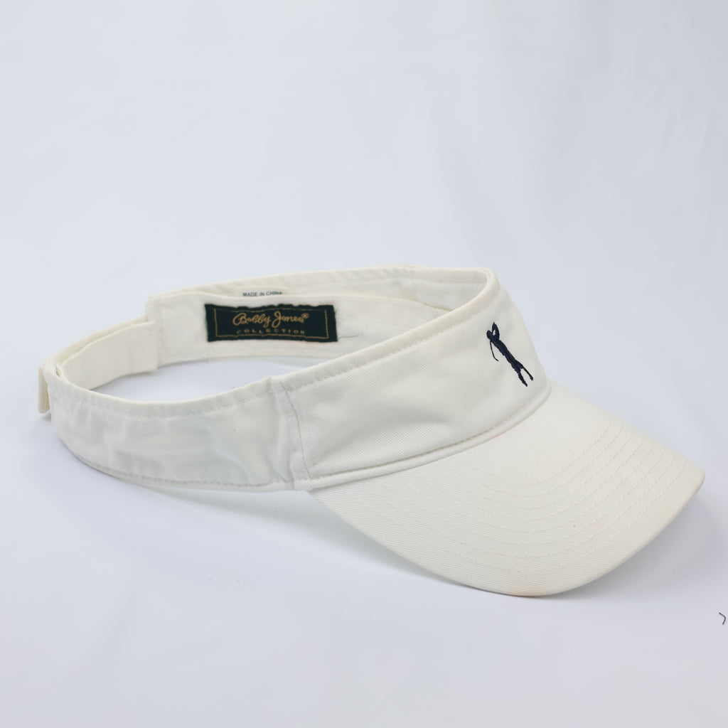 Bobby Jones Collection Embroidered Golf Visor - Off-White