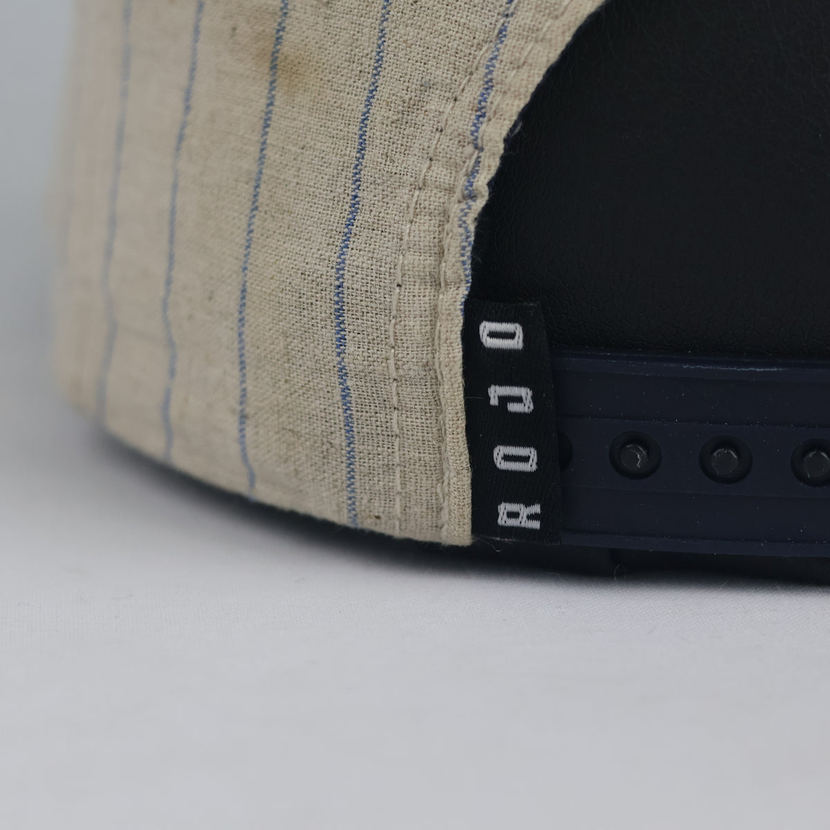 Thrifted Official Skate Jose Rojo Pinstripe Wool Visor Snapback Hat (Size 55–56 cm)  | 10853