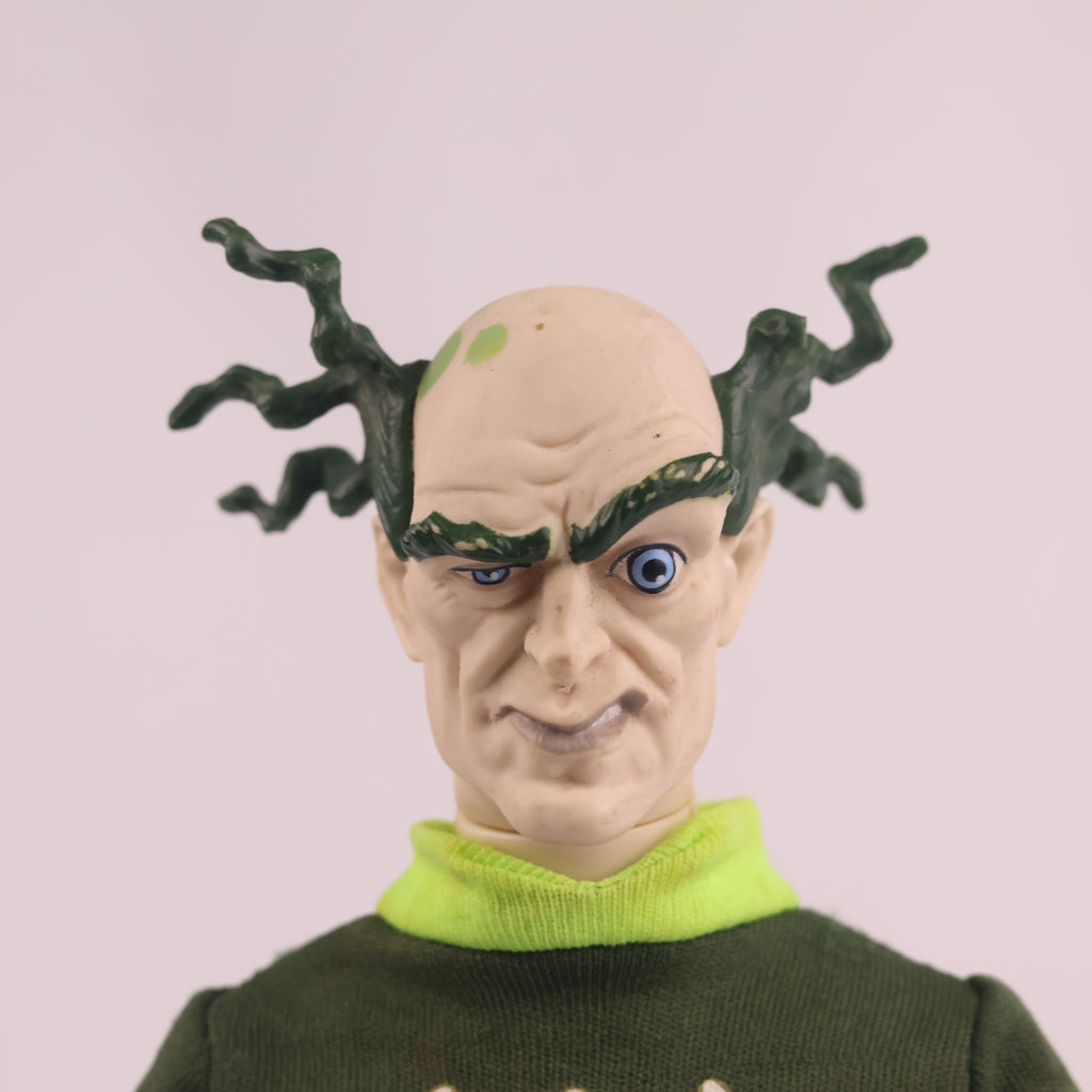 Vintage 1997 Hasbro Action Man Professor Dr. Gangrene 12-inch figure. - Thrifted Green Hair & Fabric Jumpsuit