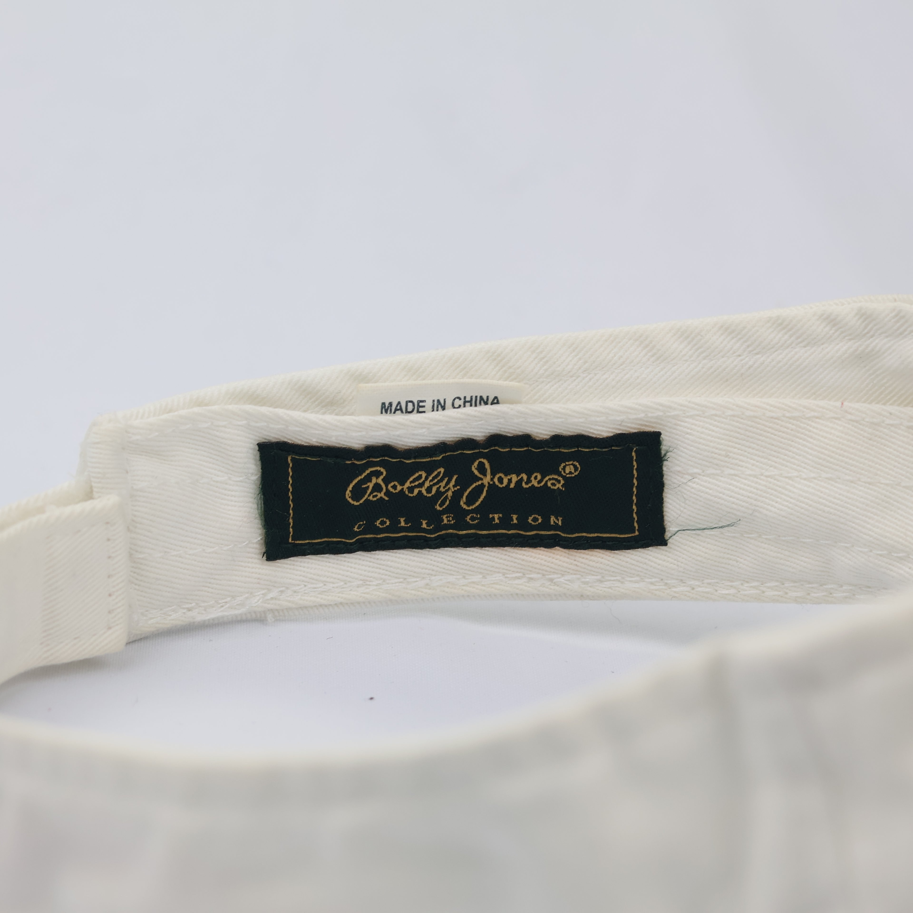 Bobby Jones Collection Embroidered Golf Visor - Off-White