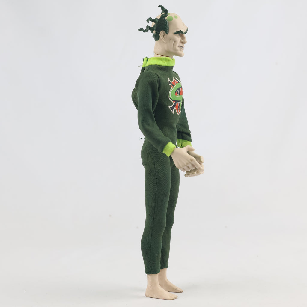 Vintage 1997 Hasbro Action Man Professor Dr. Gangrene 12-inch figure. - Thrifted Green Hair & Fabric Jumpsuit