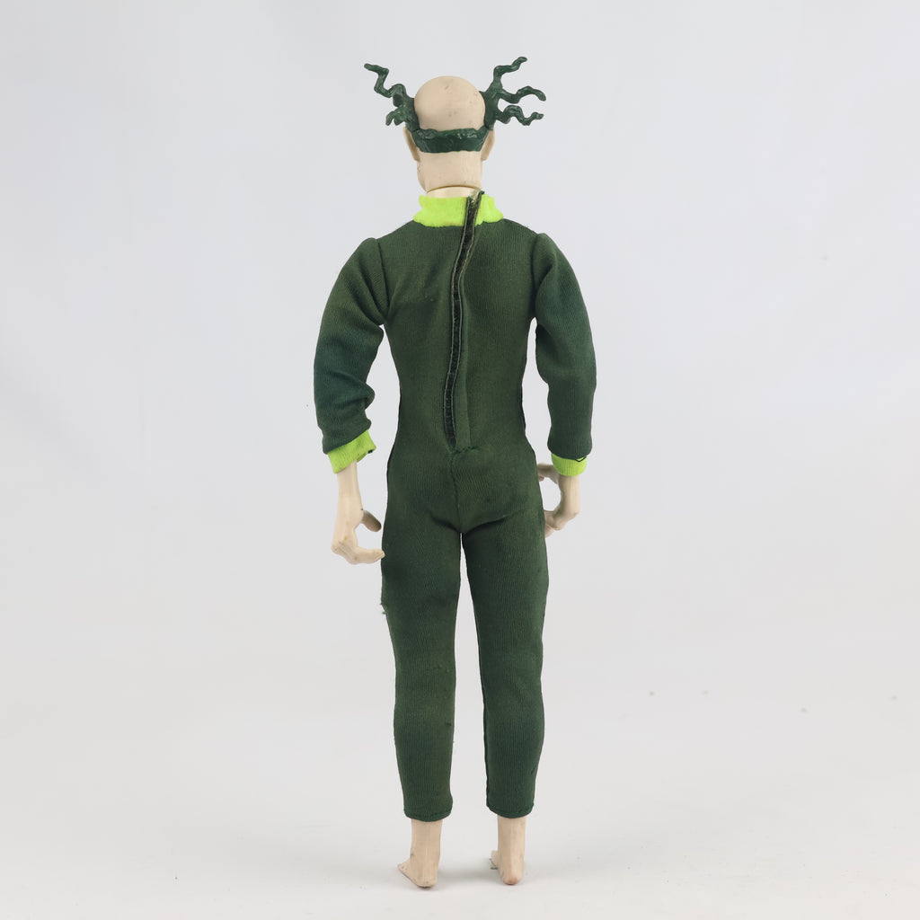 Vintage 1997 Hasbro Action Man Professor Dr. Gangrene 12-inch figure. - Thrifted Green Hair & Fabric Jumpsuit