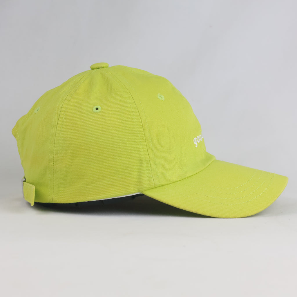 Thrifted Chance Lime Green "good ness" Embroidered Cotton Dad Hat (Size 56–57 cm) | 10852