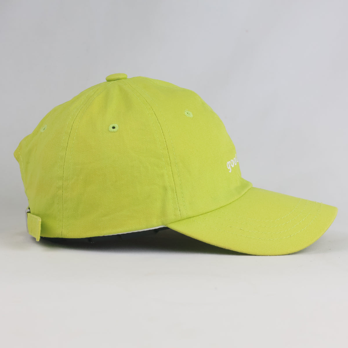 Thrifted Chance Lime Green "good ness" Embroidered Cotton Dad Hat (Size 56–57 cm) | 10852