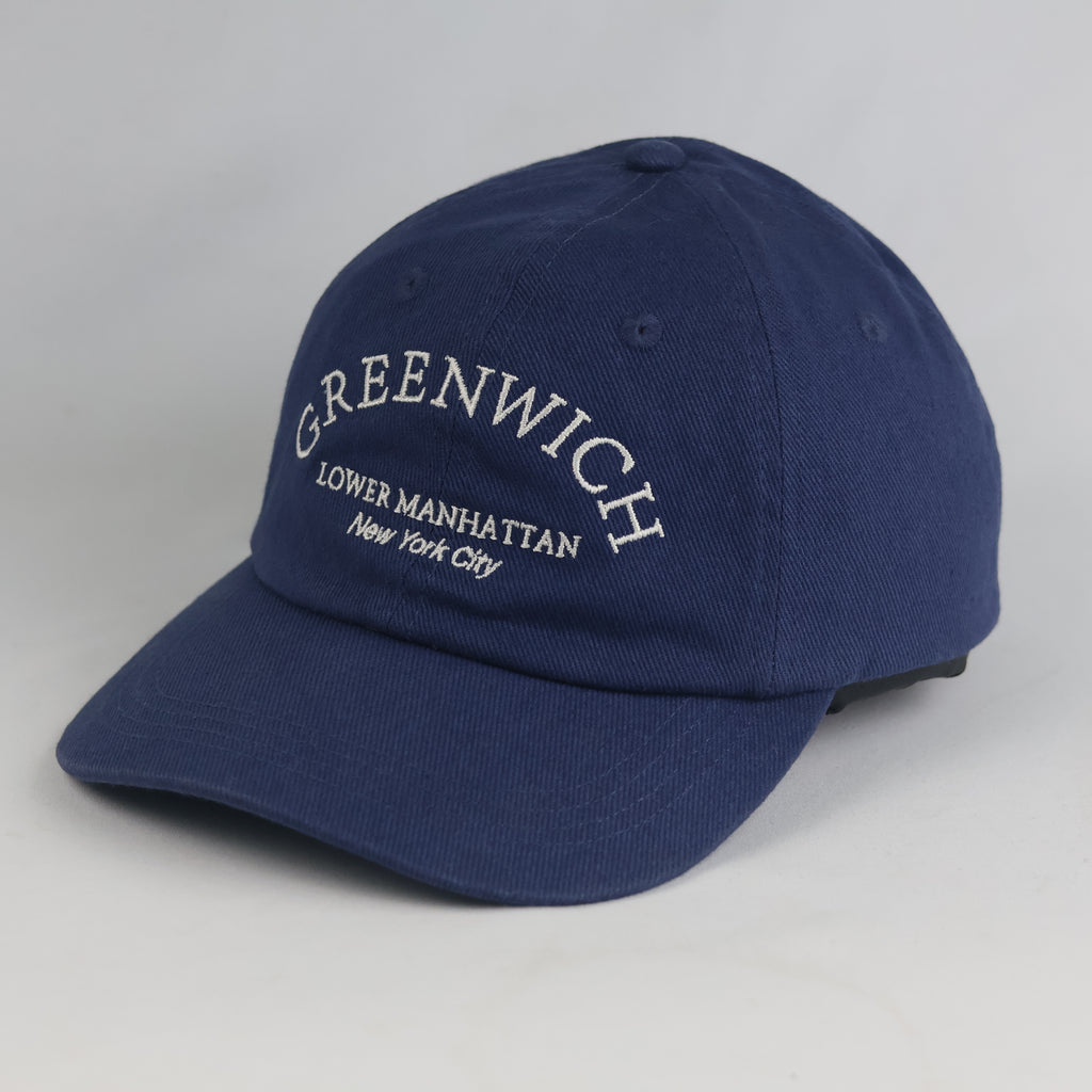 Thrifted : H&M Navy Blue Greenwich Embroidery Cotton Cap (Size 56–58 cm) | 10871