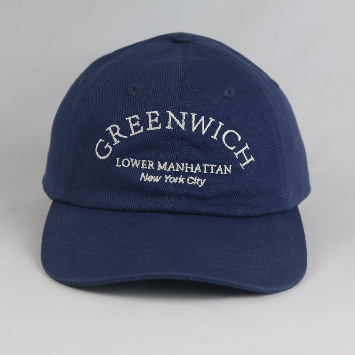 Thrifted : H&M Navy Blue Greenwich Embroidery Cotton Cap (Size 56–58 cm) | 10871