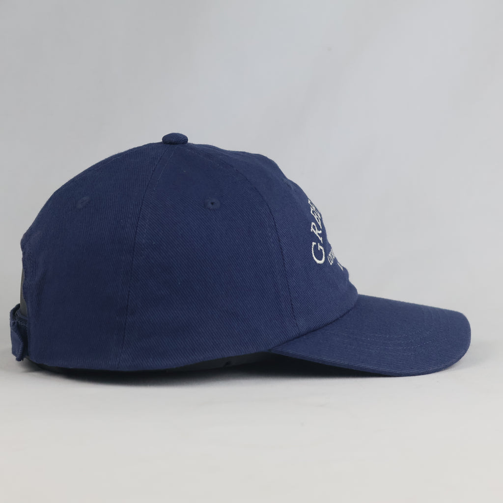 Thrifted : H&M Navy Blue Greenwich Embroidery Cotton Cap (Size 56–58 cm) | 10871