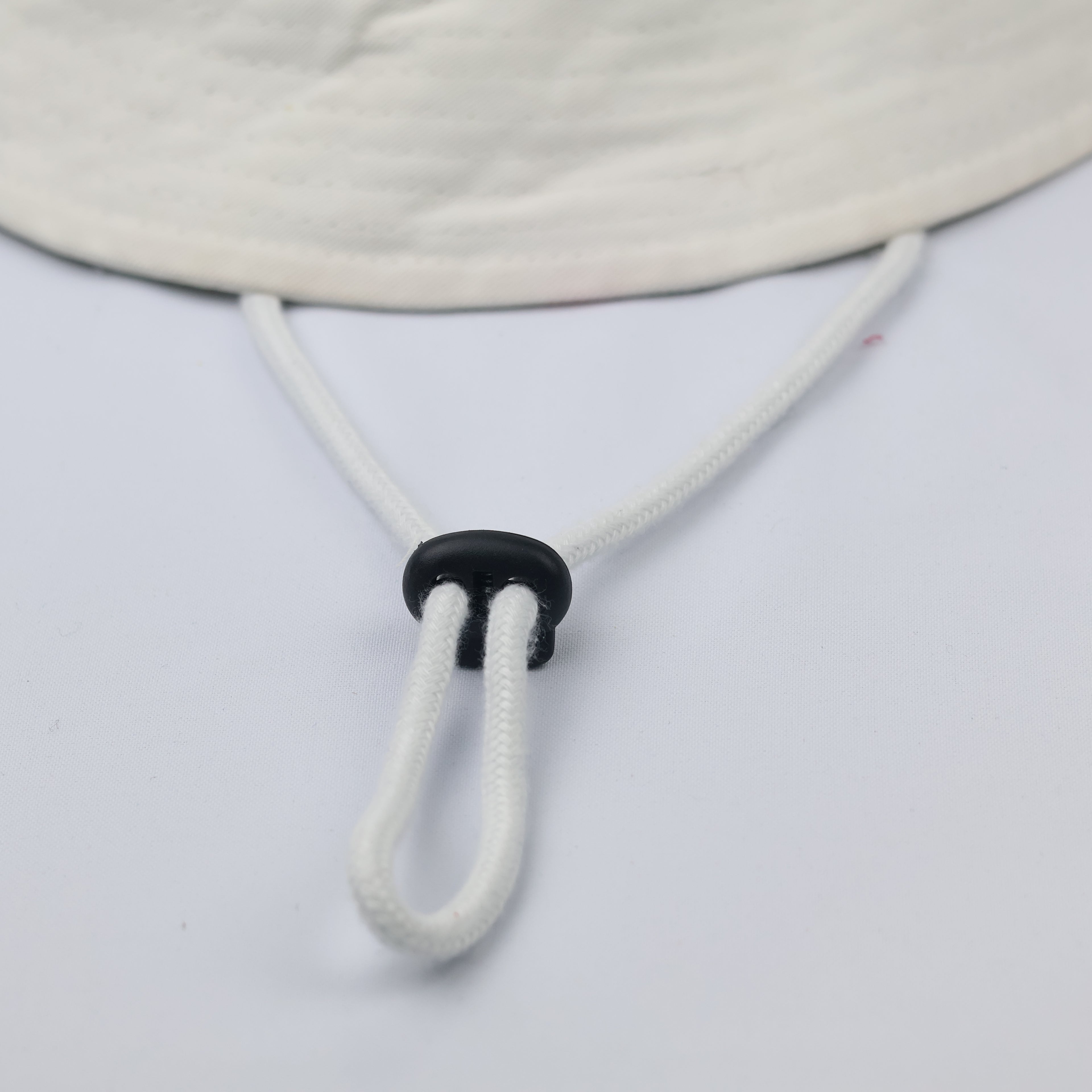 White Mesh Panel Bucket Hat - Breathable Summer Festival Cap