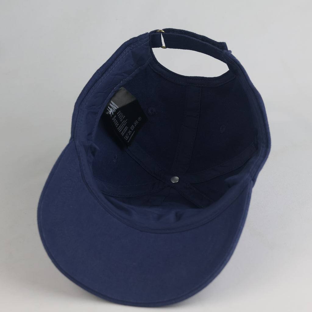 Thrifted : H&M Navy Blue Greenwich Embroidery Cotton Cap (Size 56–58 cm) | 10871