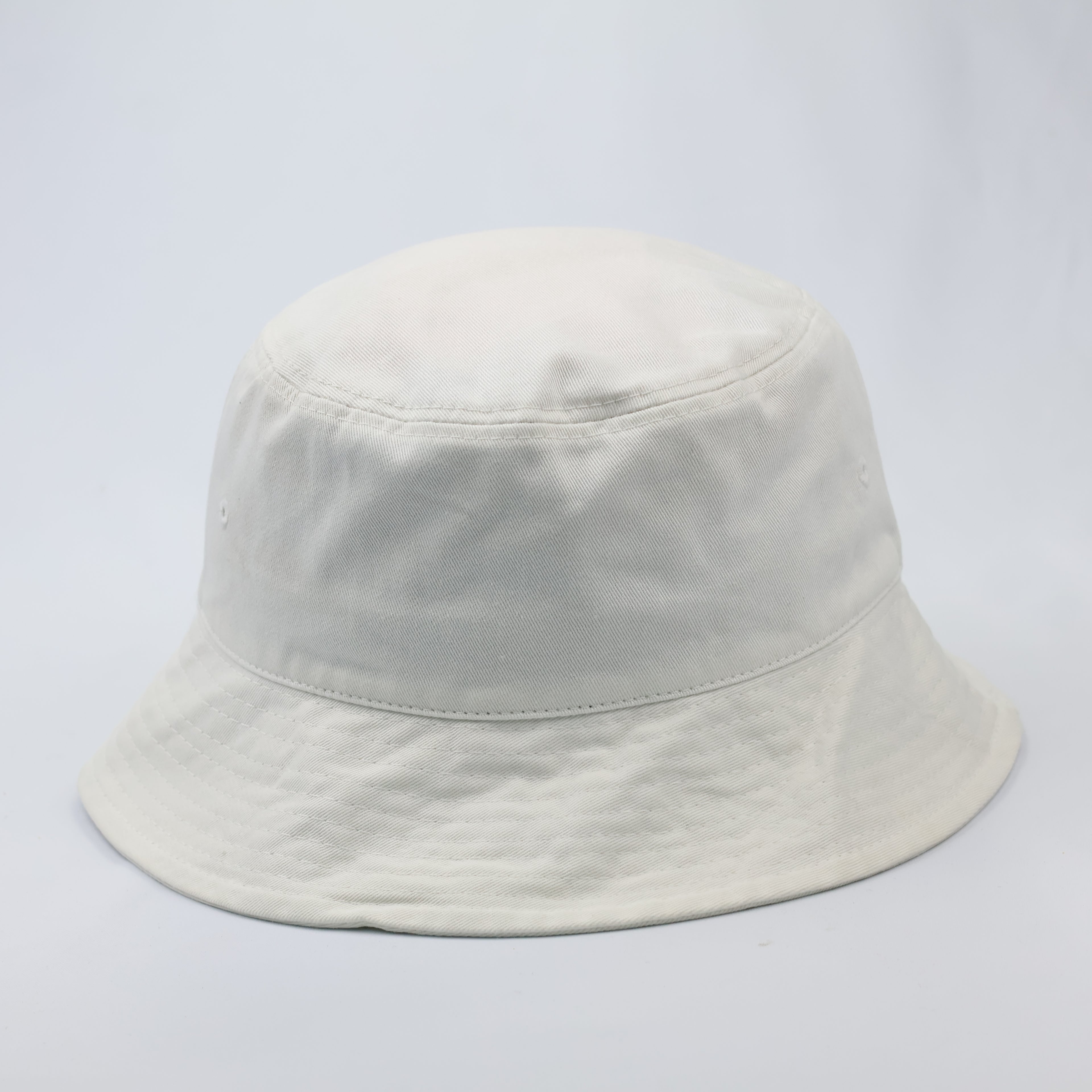 White Mesh Panel Bucket Hat - Breathable Summer Festival Cap