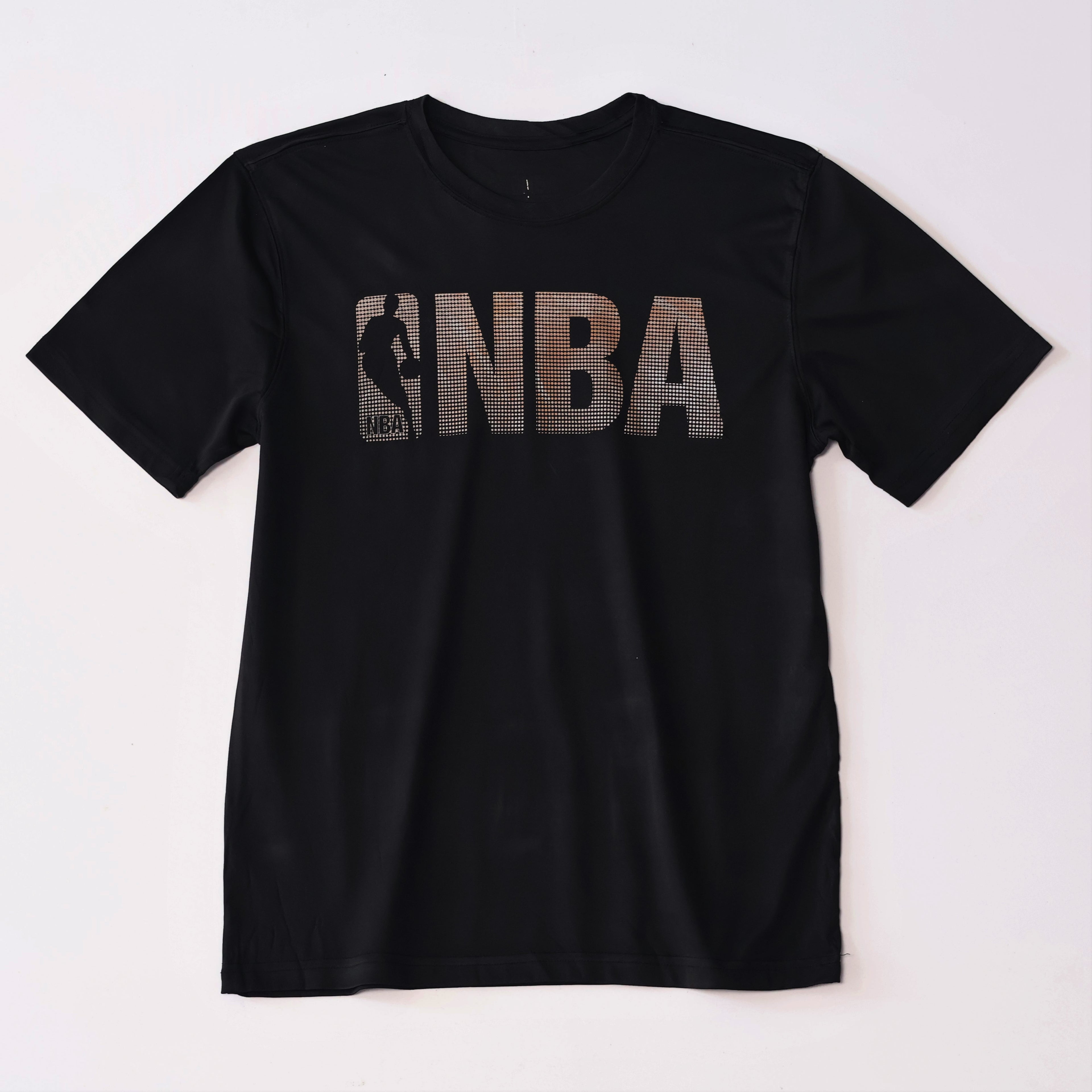 NBA Men’s Performance Graphic Thrifted T-Shirt - Black Halftone Logo