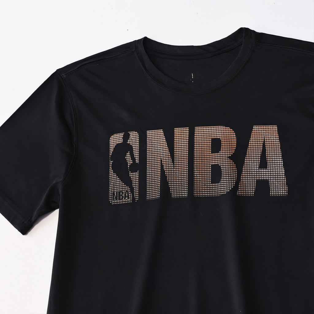 NBA Men’s Performance Graphic Thrifted T-Shirt - Black Halftone Logo