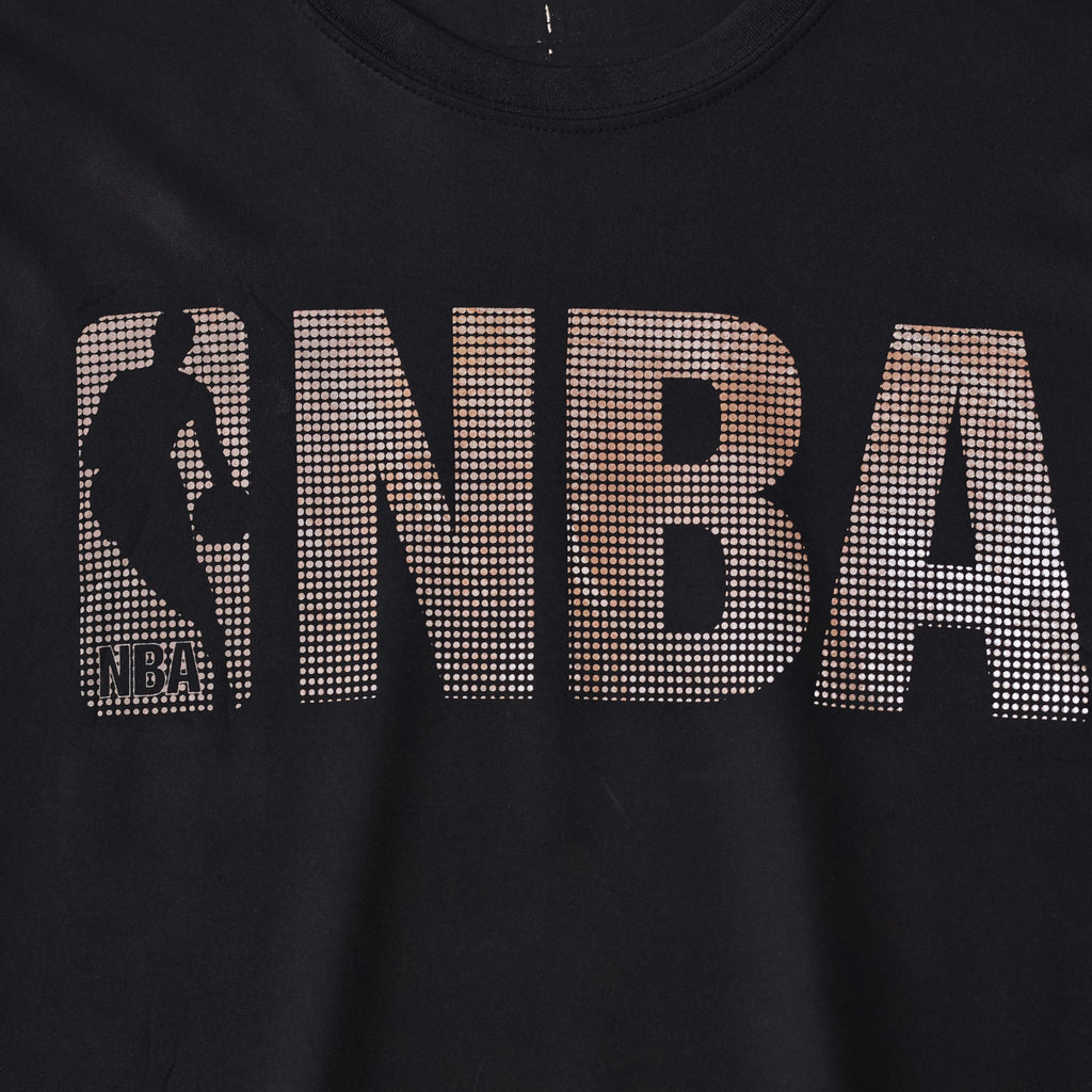 NBA Men’s Performance Graphic Thrifted T-Shirt - Black Halftone Logo