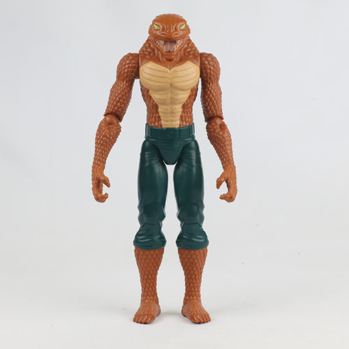 Vintage 12-Inch Snake Man Action Figure | Thrifted Brown Reptile Monster Toy