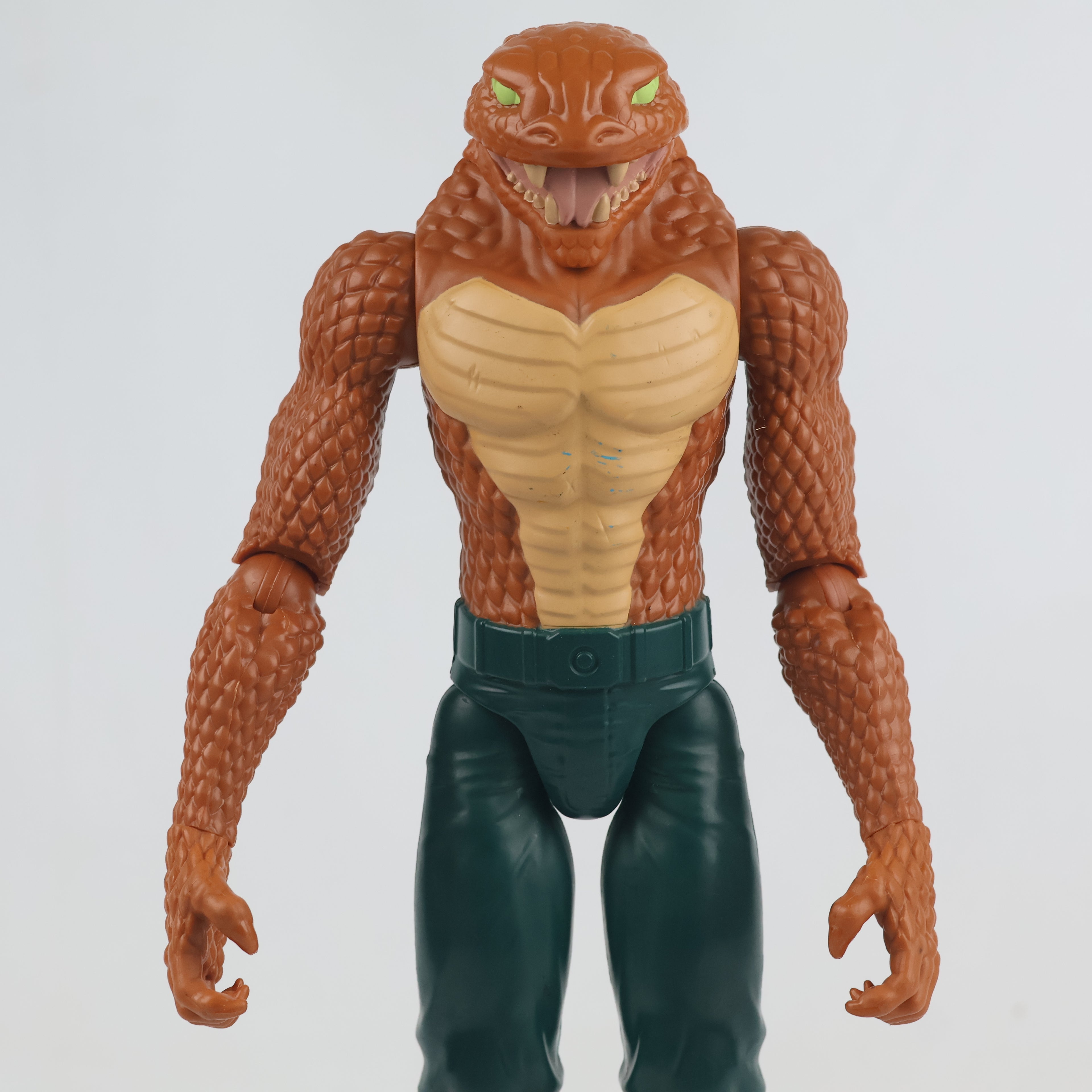 Vintage 12-Inch Snake Man Action Figure | Thrifted Brown Reptile Monster Toy