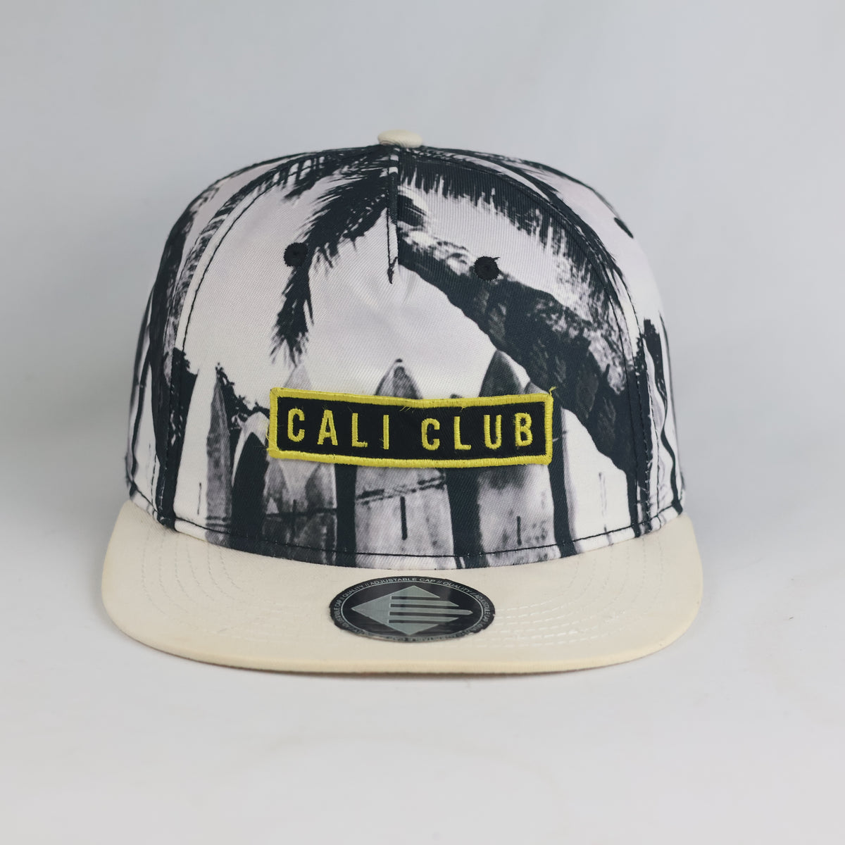 Thrifted Cali Club Tropical Printed Flat Brim Snapback Cap (Size 57–58 cm) | 10828