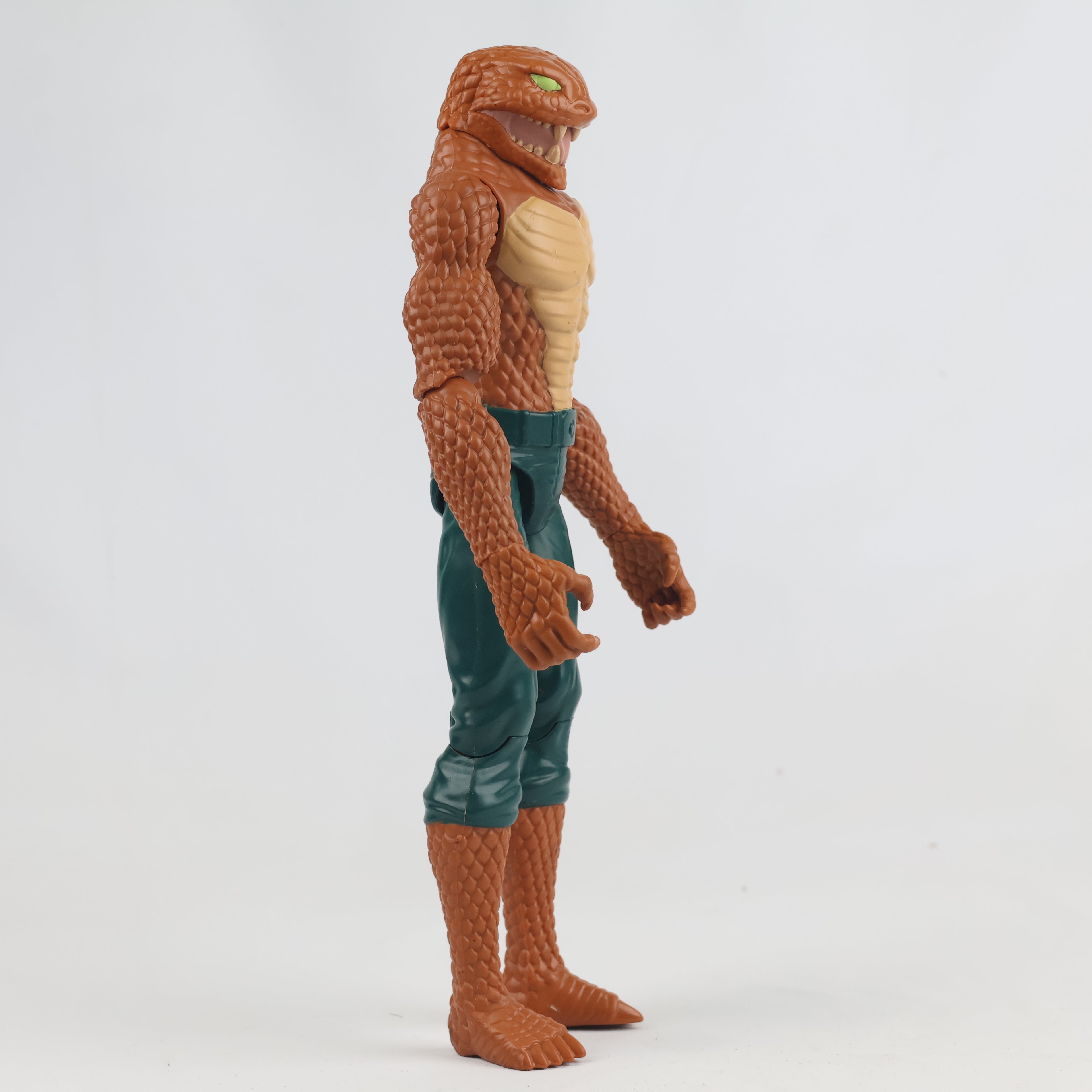 Vintage 12-Inch Snake Man Action Figure | Thrifted Brown Reptile Monster Toy