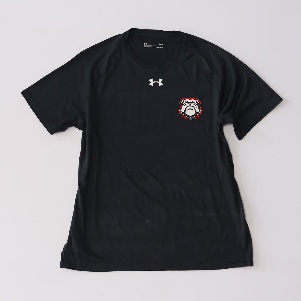 Under Armour HeatGear Bulldogs Graphic Thrifted Tee - Men's Large Black