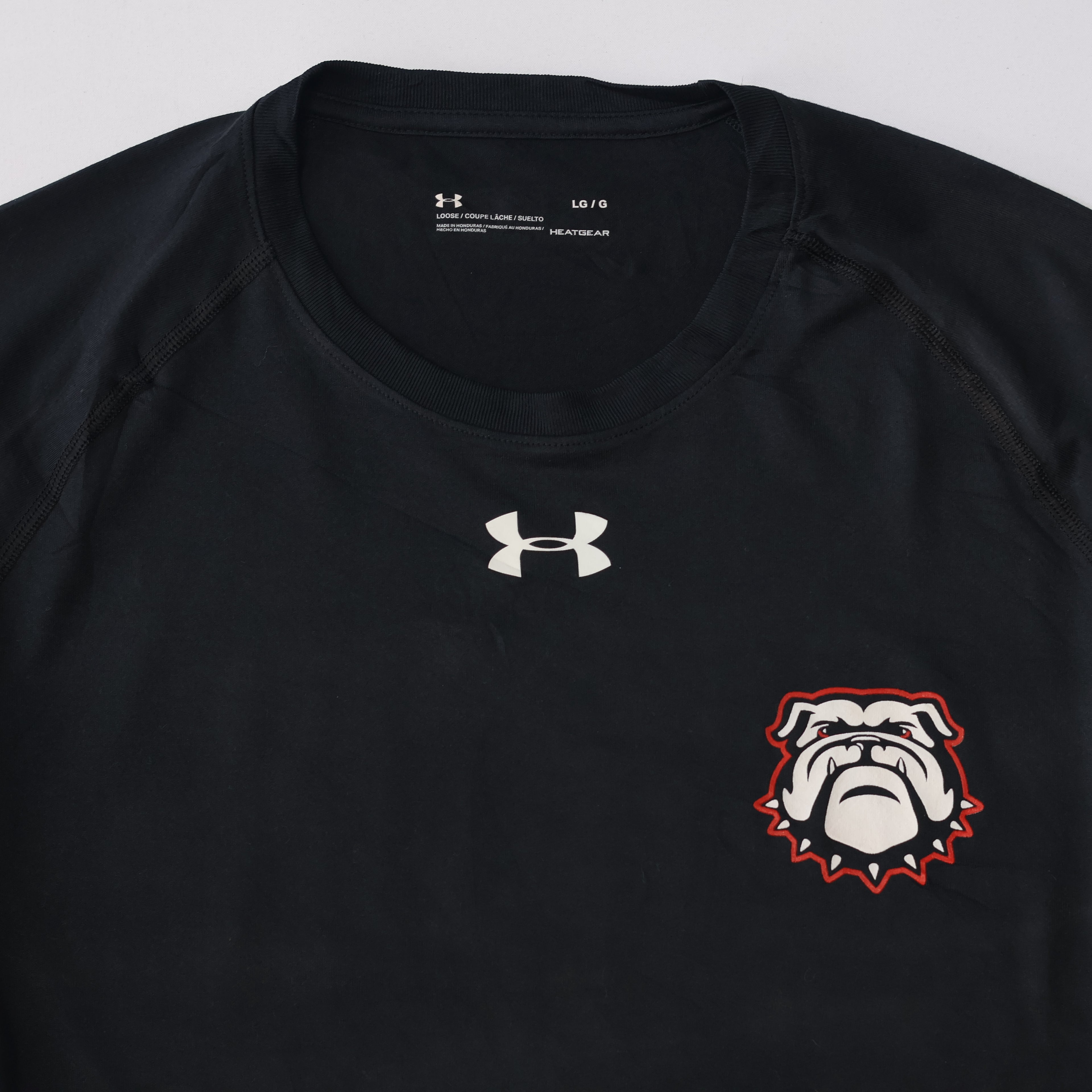 Under Armour HeatGear Bulldogs Graphic Thrifted Tee - Men's Large Black