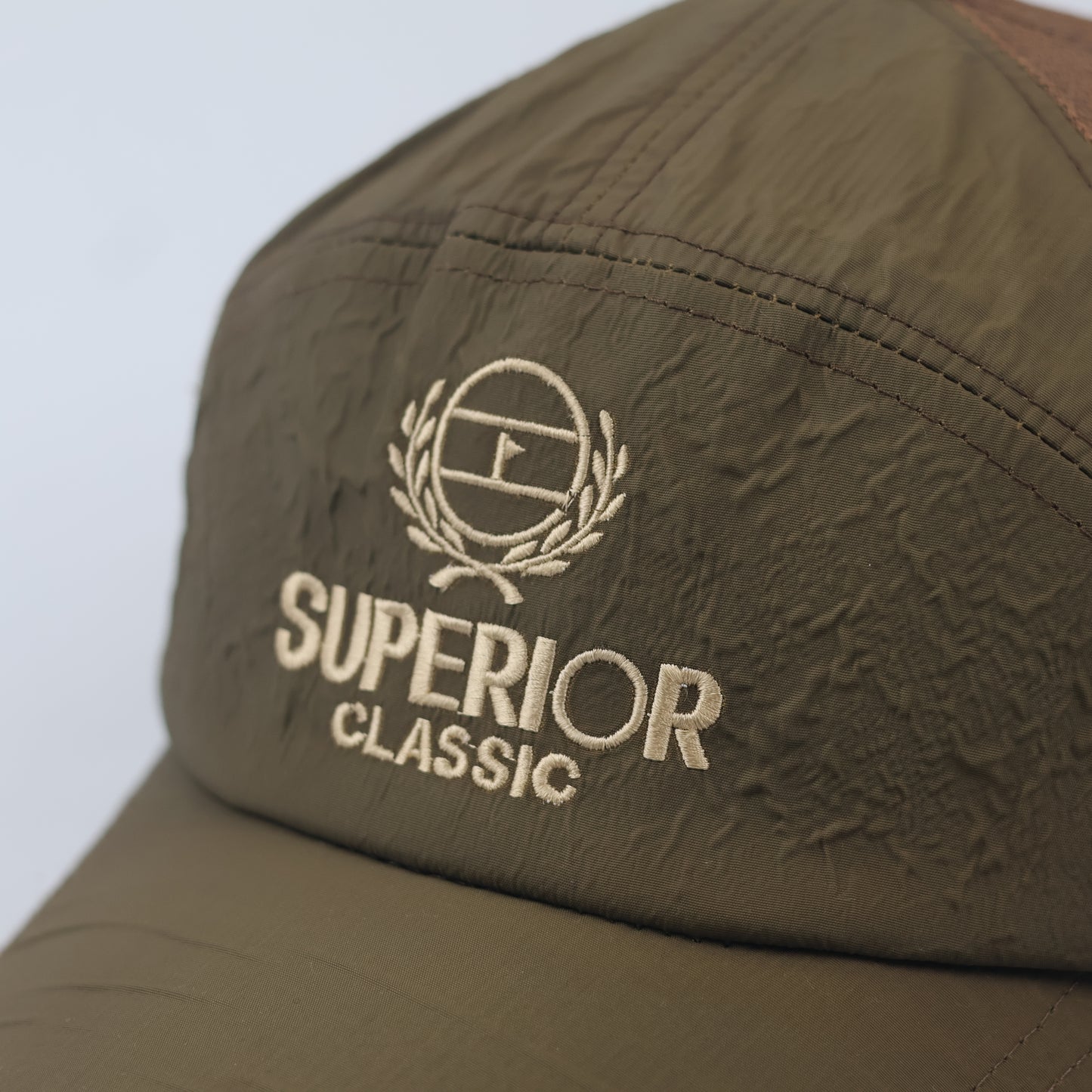 Superior Classic Premium Mesh Back Thrifted Trucker Hat - Earth Tone Brown & Olive