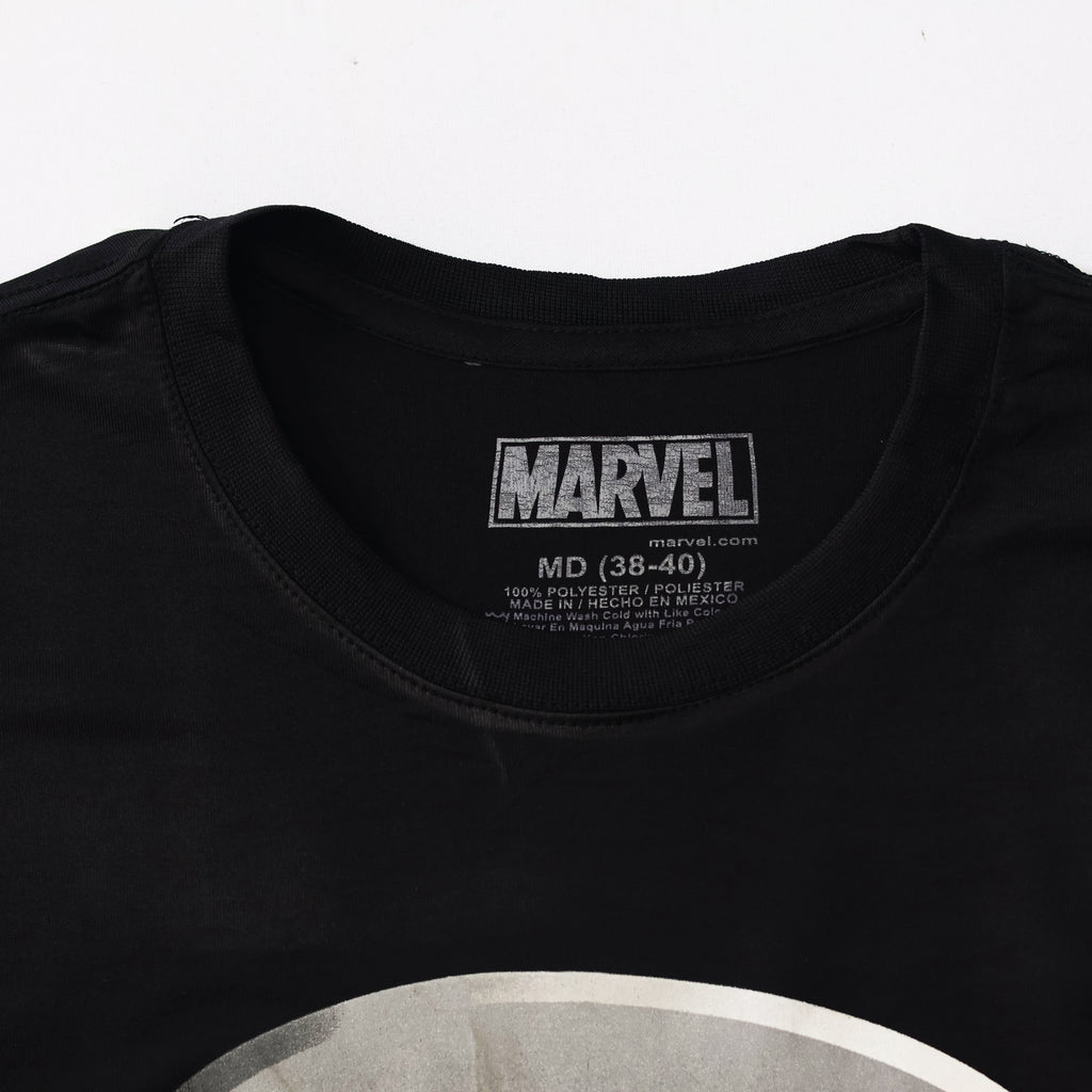 Marvel The Punisher Metallic Skull Logo T-Shirt - Black Medium
