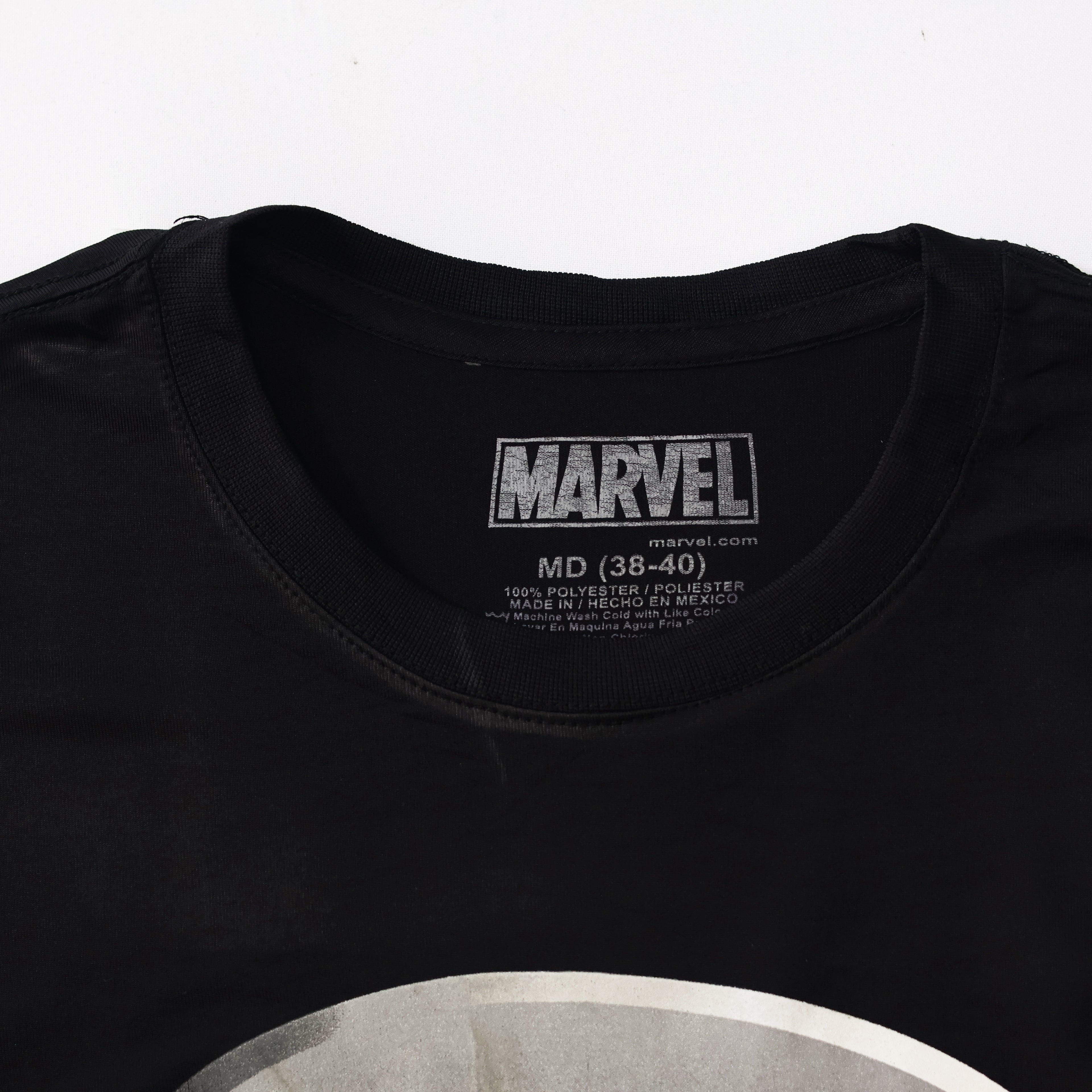 Marvel The Punisher Metallic Skull Logo T-Shirt - Black Medium