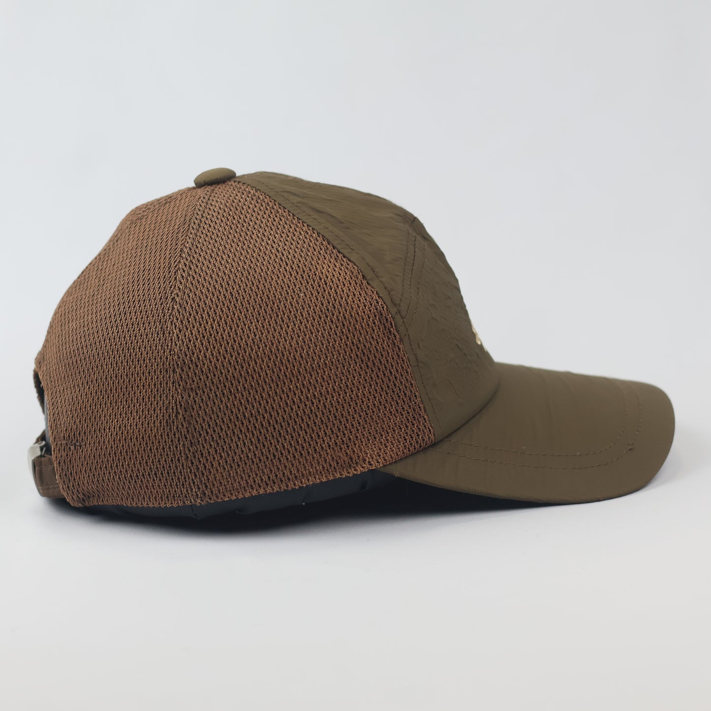 Superior Classic Premium Mesh Back Thrifted Trucker Hat - Earth Tone Brown & Olive