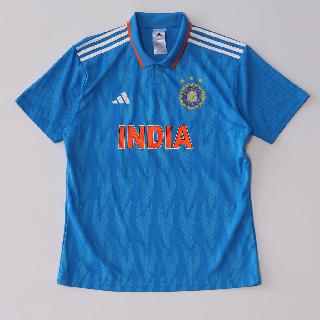 Official Adidas India Cricket Pre-owned Jersey - Men's Fan Edition (Large)