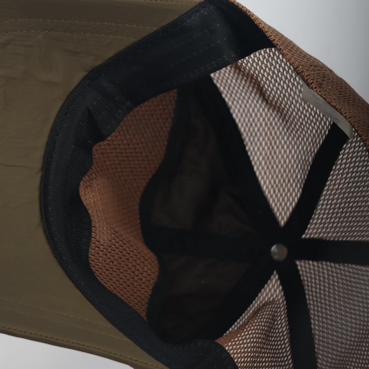 Superior Classic Premium Mesh Back Thrifted Trucker Hat - Earth Tone Brown & Olive