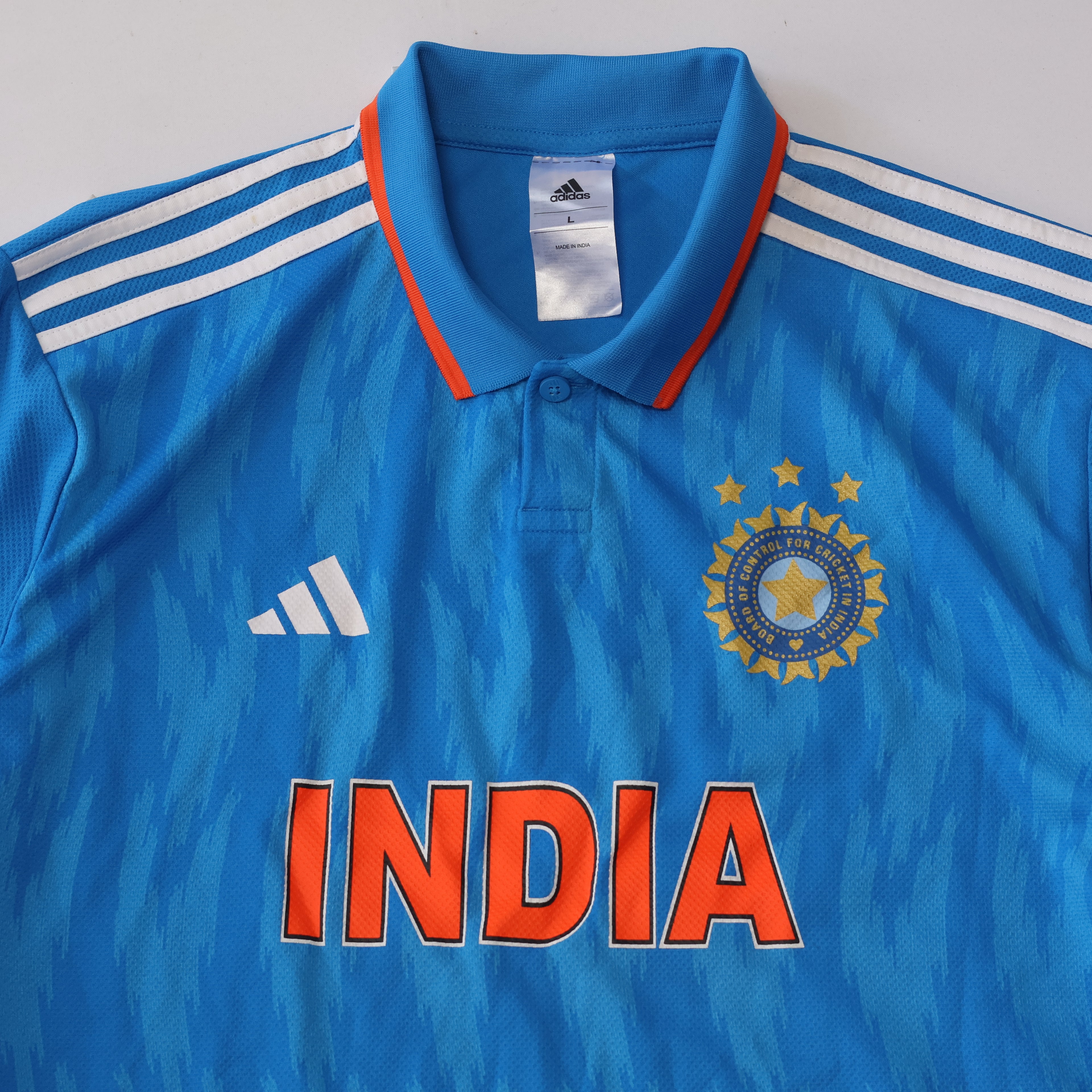 Official Adidas India Cricket Pre-owned Jersey - Men's Fan Edition (Large)