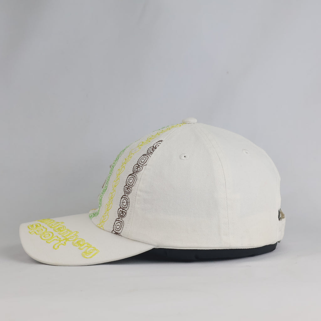 Thrifted Vandenberg Sport White Floral Embroidery Cotton Cap (Size 56–57 cm) |10857