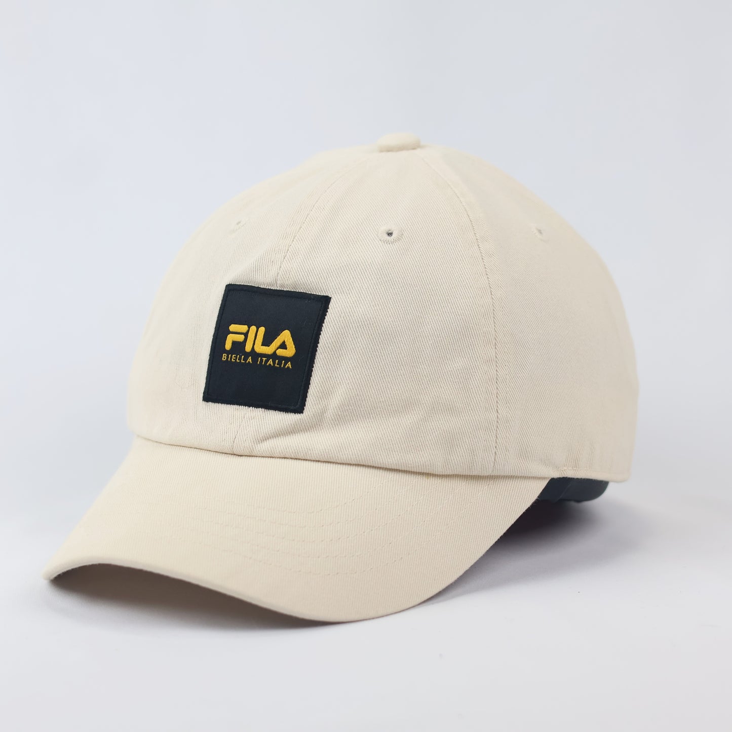 FILA Biella Italia Heritage Patch Thrifted Cap - Classic Cream Unisex Baseball Hat