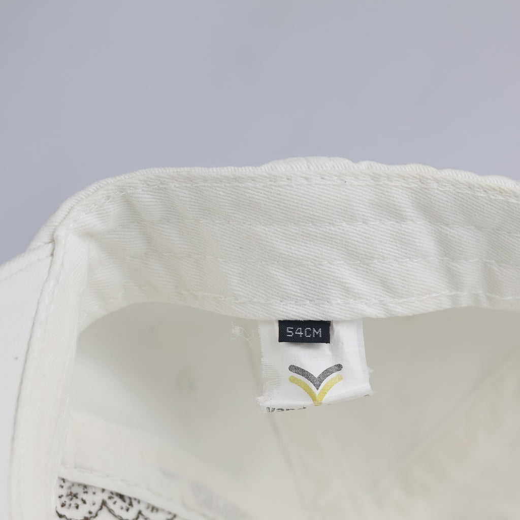Thrifted Vandenberg Sport White Floral Embroidery Cotton Cap (Size 56–57 cm) |10857