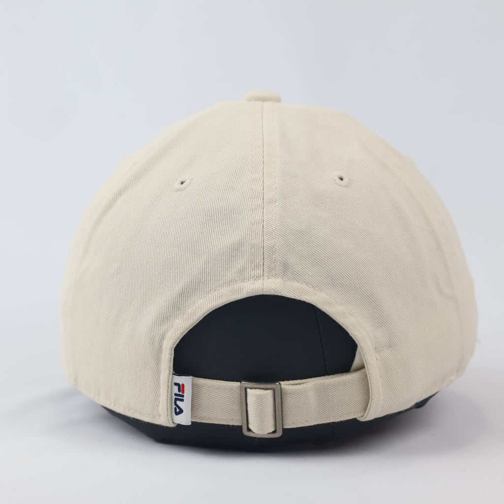 FILA Biella Italia Heritage Patch Thrifted Cap - Classic Cream Unisex Baseball Hat